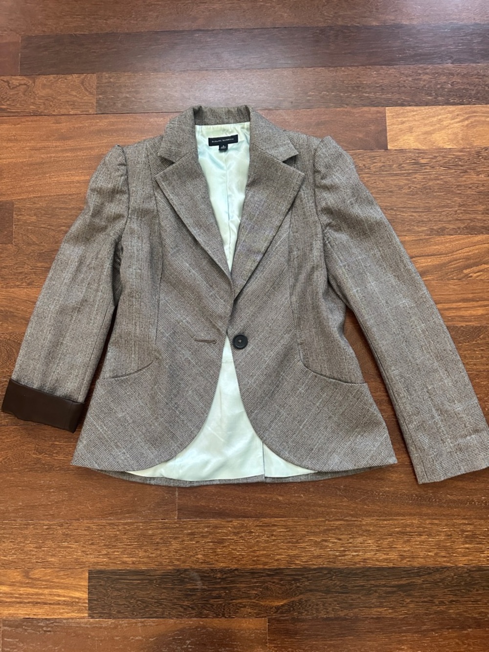 Banana Republic Brown 100% Wool One-Button Blazer
